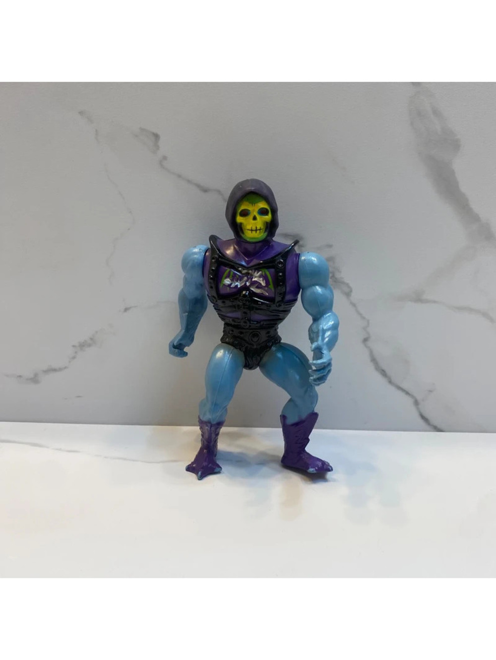 Vintage 1983 Battle Armor Skeletor Action Figure from Masters of the Universe